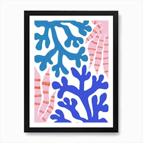 Coral Reef Ocean Collection Boho Art Print