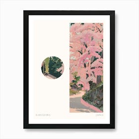 Karuizawa Japan 4 Cut Out Travel Poster Art Print