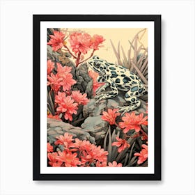 Poison Dart Frog Vintage Botanical 3 Art Print