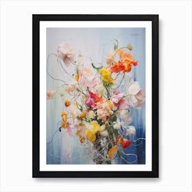 Abstract Flower Painting Snapdragon 1 Art Print