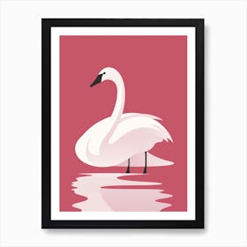 Minimalist Swan 4 Illustration Art Print