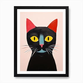 Abstract Cat Painting 2 Art Print