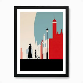 Brighton Beach, England, Bold Outlines 1 Art Print