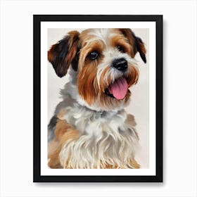 Dandie Dinmont Terrier Watercolour Dog Art Print