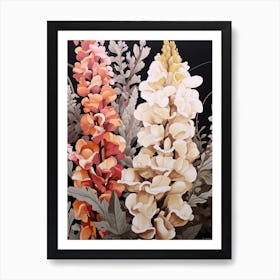 Flower Illustration Snapdragon 3 Art Print