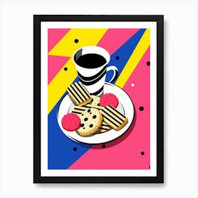 Retro Tea & Biscuits 3 Art Print