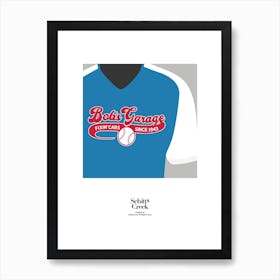 Schitts Bobs Garage Baseball Shirt Art Print