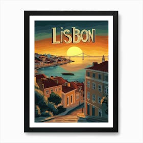 Aihrgdesign A Mid Century Modern Travel Poster For Lisbon Sho 60c0f126 Bea8 4216 B6b8 F6a4ec8b968b 0 Art Print