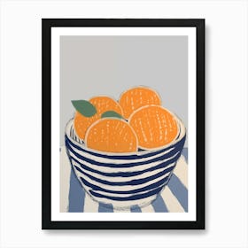 Oranges In A Bowl Art Print