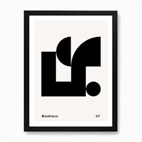 Geometric Bauhaus Poster B&W 47 Poster