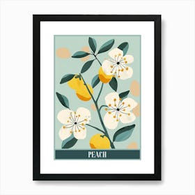 Peach Tree Flat Illustration 8 Poster Art Print