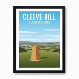 Cleeve Hill Cheltenham Cotswold Peak Art Print