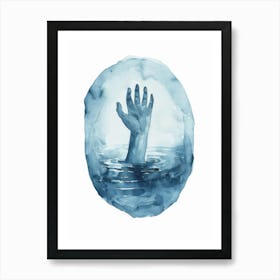 Hand In Water 2 Art Print