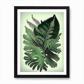 Scaly Cloak Fern Vintage Botanical Poster Art Print