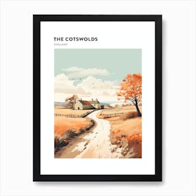 The Cotswolds England 2 Hiking Trail Landscape Poster Art Print