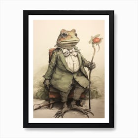 Storybook Animal Watercolour Frog Art Print