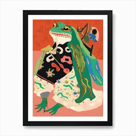 Maximalist Animal Painting Frog 2 Art Print