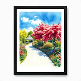 Gazebo In The Garden 3 Art Print