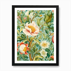 Floral Wallpaper 286 Art Print