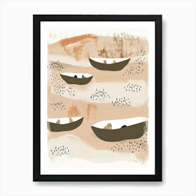 Canoes Art Print