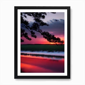 Sunset Over The Marsh Art Print