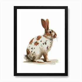 English Spot Rabbit Nursery Illustration 2 Art Print