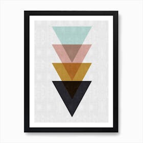 Composition of minimalist triangles 4 Art Print