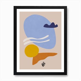 Lake Shore Shapes Art Print