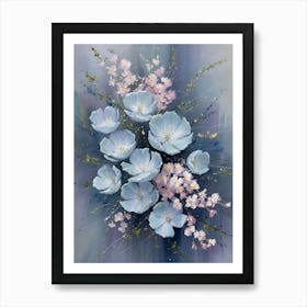 Blue Flowers 7 Art Print