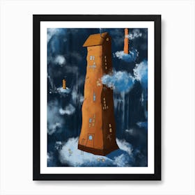 The tallest building in Sikeå Art Print