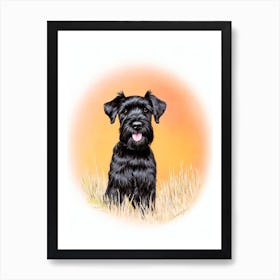 Giant Schnauzer Illustration Dog Art Print