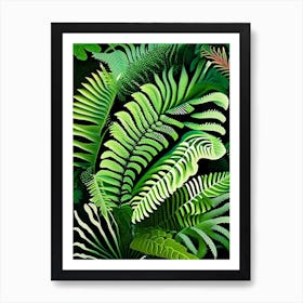 Ostrich Fern Vibrant Art Print