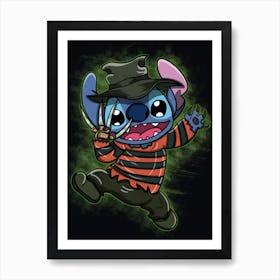 Ohana Freddy - Stitch Halloween Art Print