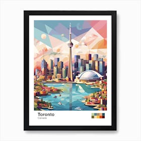 Toronto, Canada, Geometric Illustration 3 Poster Art Print