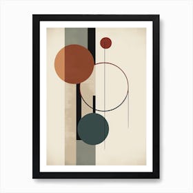 Boho Sunset Sway; Mid Century Horizon Art Print