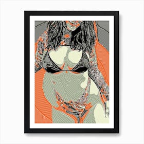 Abstract Sexy Woman 12 Art Print
