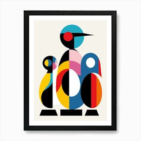 Penguin Abstract Minimalist 3 Art Print