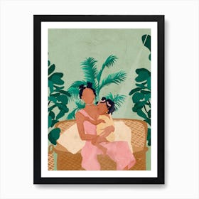 Jodi And Baby Art Print