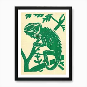 Chameleon In The Jungle Bold 3 Art Print