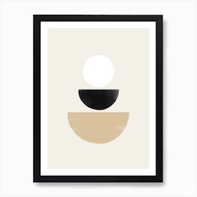 Balancing Shapes 1 Black Art Print