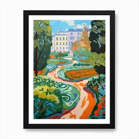 Mirabell Palace Gardens, Austria, Painting 2 Art Print