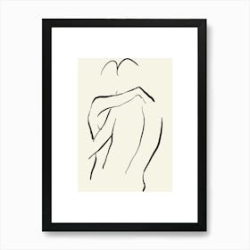 Couple Hugging Art Print