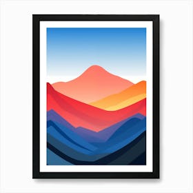 Abstract Mountain Landscape 1 Art Print