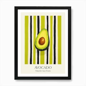 Marche Aux Fruits Avocado Fruit Summer Illustration 4 Art Print