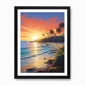 A Vibrant Painting Of Emu Point Beach Australia 4 Art Print