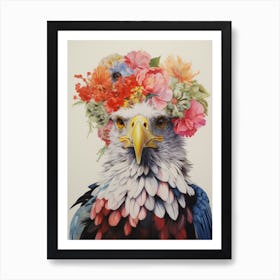 Bird With A Flower Crown Eagle 1 Art Print