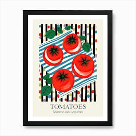 Marche Aux Legumes Tomatoes Summer Illustration 8 Art Print