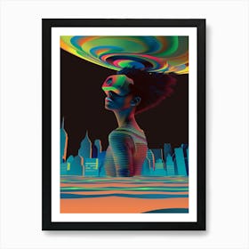 Trippy, psychedelic artwork print. "New World" Art Print