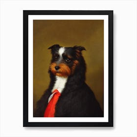 Norfolk Terrier Renaissance Portrait Oil Painting Art Print