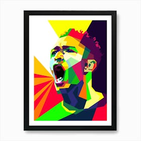 Jude Bellingham English Football Pop Art WPAP Art Print